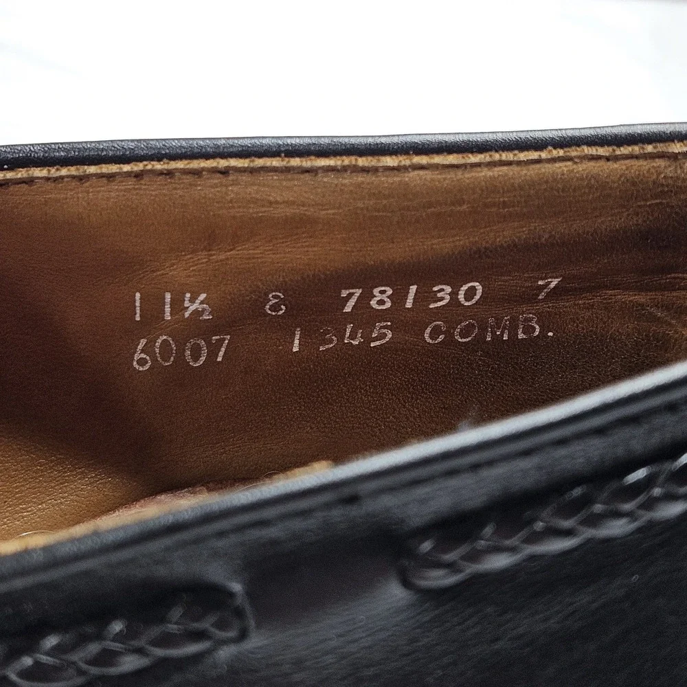 Allen Edmonds Bradenton Loafers Mens 11.5E Black Kiltie Tassel Brogue USA Made